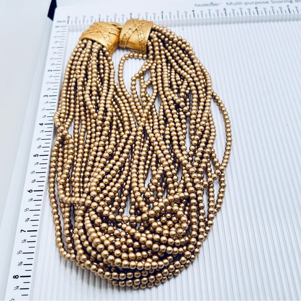 Carolee Gold Multi-Strand Beaded Necklace